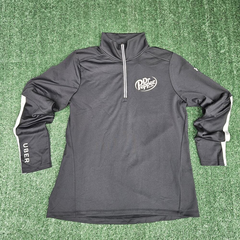 Under Armour Loose Fit Zip Black Dr Pepper Uber Women Size Large NWT